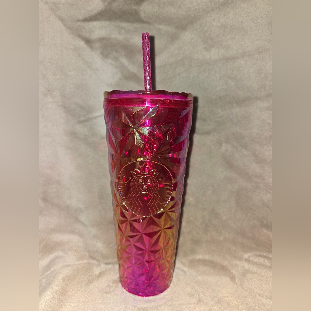 Starbucks Pink Tumbler with Straw